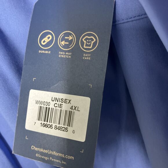 Cherokee Unisex Scrub Suit Blue Pants and Top Size 4XL WW644 NWT - Picture 9 of 16